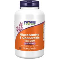 NOW FOODS Gliukozaminas ir chondroitinas su MSM (180 kapsulių)