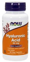 NOW FOODS hialurono rūgštis su MSM - hialurono rūgštis 50 mg + MSM 450 mg (60 kapsulių).