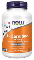 NOW FOODS L-karnitinas - L-karnitinas 1000 mg (100 tablečių).