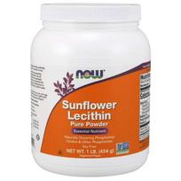 NOW FOODS nemodifikuotas saulėgrąžų lecitinas (454 g)