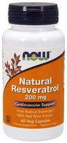 NOW FOODS Natūralus resveratrolis 200 mg (60 kapsulių)