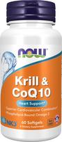 NOW FOODS "Neptune Krill & Q10" - krilių aliejus 500 mg su kofermentu Q10 50 mg (60 kapsulių).