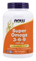 NOW FOODS Super Omega 3-6-9 1200 mg (180 kapsulių)