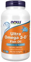 NOW FOODS Ultra Omega 3-D (180 kapsulių)