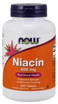 NOW FOODS Vitaminas B3 - niacinas 500 mg (250 tablečių).