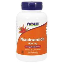 NOW FOODS Vitaminas B3 - niacinas (niacinamidas) 500 mg (100 kapsulių).