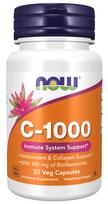 NOW FOODS Vitaminas C 1000 mg su citrusų bioflavonoidais (30 kapsulių).
