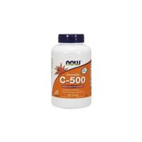 NOW FOODS Vitaminas C 500 mg, skirtas čiulpti - apelsinų skonio (100 tablečių).