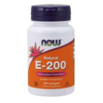 NOW FOODS Vitaminas E 200 TV (100 kapsulių)