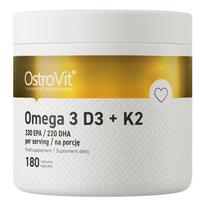 OSTROVIT Omega 3 D3+K2 (180 kapsulių)