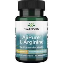SWANSON AjiPure L-argininas 500 mg (60 kapsulių).