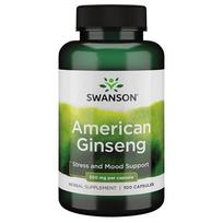 SWANSON amerikinis ženšenis 550 mg (100 kapsulių).