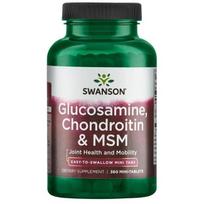 SWANSON Gliukozaminas / chondroitinas / MSM mini tabs (360 tabl.).