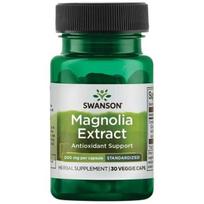 SWANSON Magnolijos vaistinis ekstraktas 200 mg (30 kapsulių).