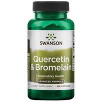 SWANSON Quarcetin & Bromelain - kvercetinas + bromelainas (100 kapsulių).