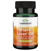SWANSON ryklių kepenų aliejus 550 mg (60 kapsulių)