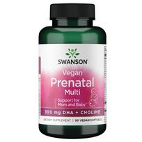 SWANSON Vegan Prenatal Multi su DHA ir cholinu (90 kapsulių).