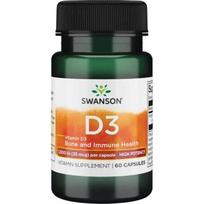 SWANSON Vitaminas D3 1000 TV 25 mcg (60 kapsulių)