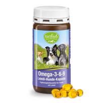 TIERLIEB Omega 3-6-9 su linų sėmenų aliejumi šunims (180 kapsulių).