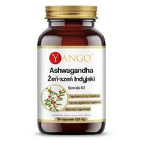 YANGO Ashwagandha Indijos ženšenis - 10:1 ekstraktas (90 kapsulių).