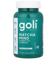 GOLI NUTRITION Matcha Mind - Cicikolinas + Matcha (60 gelių)