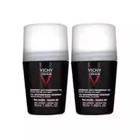 Vichy Men Homme 72H Deodorant Anti-Transpirant ( 2 pcs ) - Roll-on deodorant for sensitive skin, 50ml