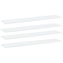 Knygų lentynos plokštės, 4vnt., 100x20x1,5 cm, baltos