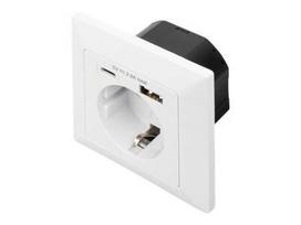 Kištukinis lizdas su USB jungtimi Digitus DA-70615