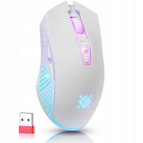Belaidė Pelė - Defender Pandora RF 3200 DPI 6 Mygtukai Balta