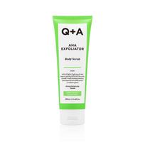 Q+A AHA EXFOLIATOR BODY SCRUB, kūno šveitklis su AHA rūgštimis, 250ml