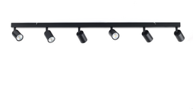 Kryptinis šviestuvas TK LIGHTING TOP BLACK 6, 6 x GU10 max 10W