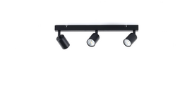 Kryptinis šviestuvas TK LIGHTING TOP BLACK 3, 3 x GU10 max 10W