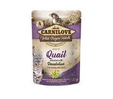 Carnilove kons. sterilizuotoms katėms maiš. Quail Dandelion 85g