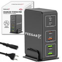 „Feegar Tower PRO“ 140 W greito įkrovimo sieninis įkroviklis, USB C tipo, USB-C PD QC 3.0