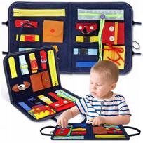 Montessori sensorinė manipuliavimo lenta XXL vaikams Click4Toys įvairiaspalvė