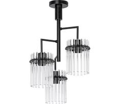 Sietynas ant stulpo 3xE27/60W/230V juoda/permatoma