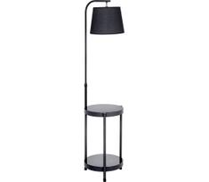 Toršeras su stalu 1xE27/60W/230V USB juoda