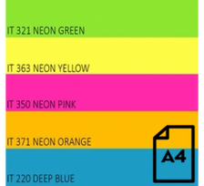 Spalvotas Neon popierius Double A, 75g, A4, 100 lapų, Rainbow 4, 5 Neon spalvų