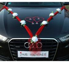 Ecost prekė po grąžinimo, Organza M + Hearts ® papuošalai automobiliams (grynai balta / raudona / ra