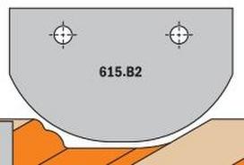 Profiliniai frezavimo galvų peiliai CMT 615.B2; 1 vnt.