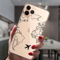 „IPhone 13 12 11 14 Pro Max 14plus 13mini Case Fashion“ prabangūs populiarūs lėktuvai Pasaulio žemėlapis Kelionių saldainių silikoninis dangtelis For 14 Pro Max
