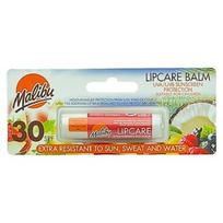 Malibu lūpų priežiūros braškių skonio lūpų dažas SPF30