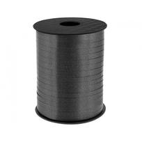 Plastikinė juostelė balionams ir dovanoms rišti, juoda tamsaus sidabro (5mm. X 458 m.)