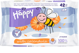HAPPY   Calendula  šlapias tualetinis popierius, 42 vnt.