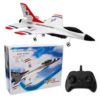 F16 RC Plane nuotolinio valdymo lėktuvas EPP Foam 360° Rotation Flight Aircraft 2.4G RC Glider Lauko dronai balta