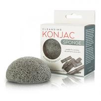 Kempinėlė veidui su bambuko medienos anglimi MITOMO Konjac Sponge Bamboo Charcoal