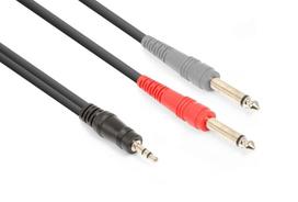 Vonyx CX332-6 kabelis 3,5 mm stereofoninis - 2 x 6,3 mm mono, 6 m, CX332