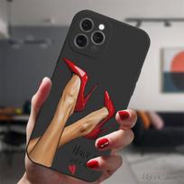 Skirta iPhone 13 11 12 14 Pro Max Mini Xs Xr 14plus Black Case aukštakulniai mergaičių madinga moteris Populiarus silikoninis apsauginis dangtelis For 11 Pro Max