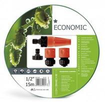 Laistymo žarna Economic 15 m 1/2" + purkštukų rinkinys
