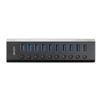 "Lindy" 10 prievadų USB 3.0 šakotuvas su įjungimo ir, USHLID43370